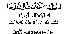 Coloriage Maliyah