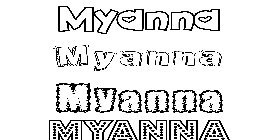 Coloriage Myanna