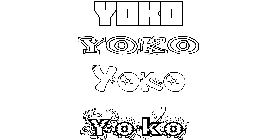 Coloriage Yoko
