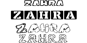 Coloriage Zahra