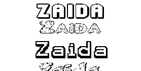 Coloriage Zaida