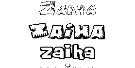 Coloriage Zaiha